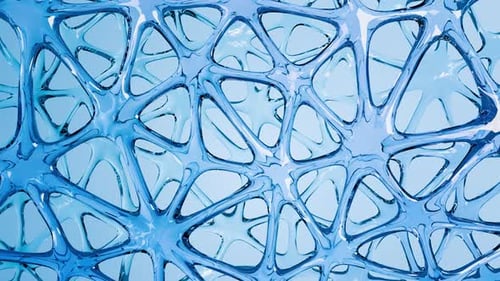 Abstract organic net animation. 3d render, realistic design, looped background. Biology, science