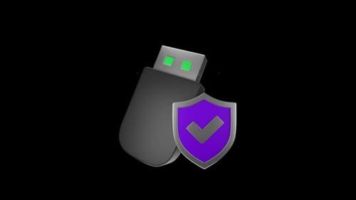 Flashdisk Protection 3D Animation | Alpha Channel