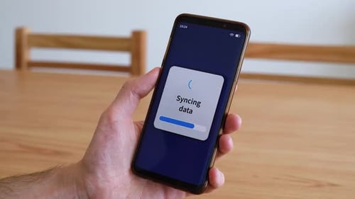 Syncing data of your phone with cloud service.