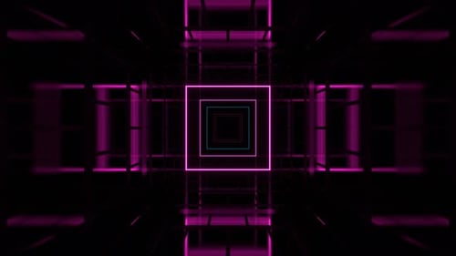 Espejo cian y rosa, fantasía abstracta, fondo espacial de neón, Vj Loop en 4K