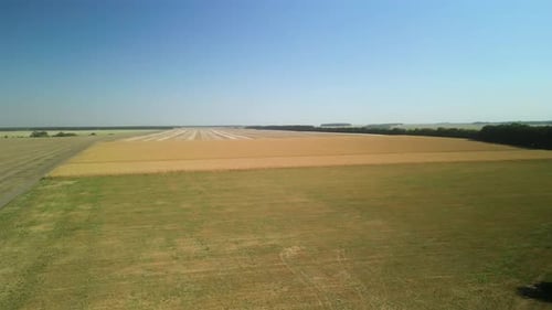 Agricultural field aerial view of farming in Ukraine