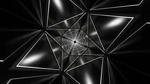 Black And White X Tunnel Background Vj Loop In HD