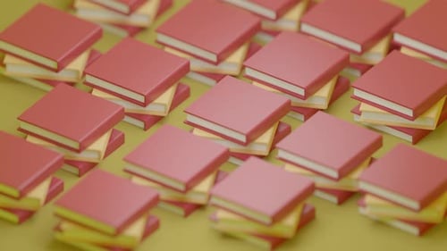 Animated Geometric Books Background Loop