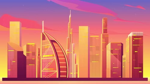 Dubai UAE Cityscape Background