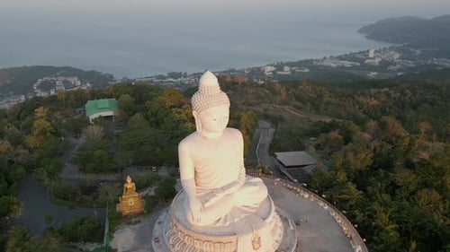Big Buddha Statue at Sunrise in Phuket Thailand