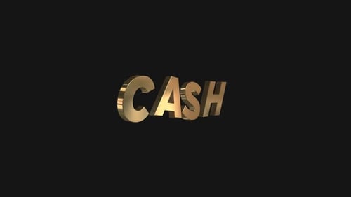 Cash 3D Text Gold Alpha Channel
