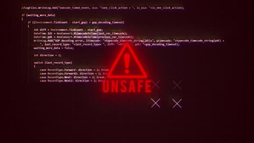 Unsafe Message Animation System Failure Notification