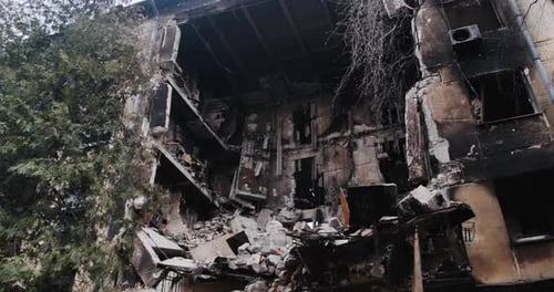 Bombed-Out Building: Urban War Zone Destruction
