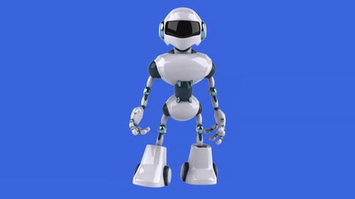 Fun 3D cartoon robot talking (with alpha channel)