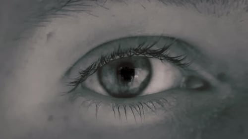 Extreme Close Up of Moody Human Eye