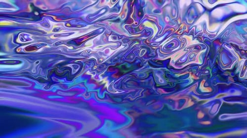 Colorful Saturated Abstract Refeacting Fluid Texture Loop