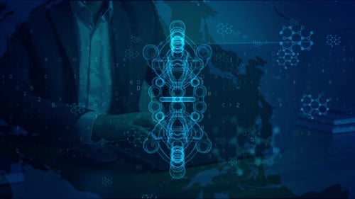 Human brain DNA in medicine and science concept