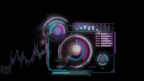 Animated Stock Market Infographic Elements