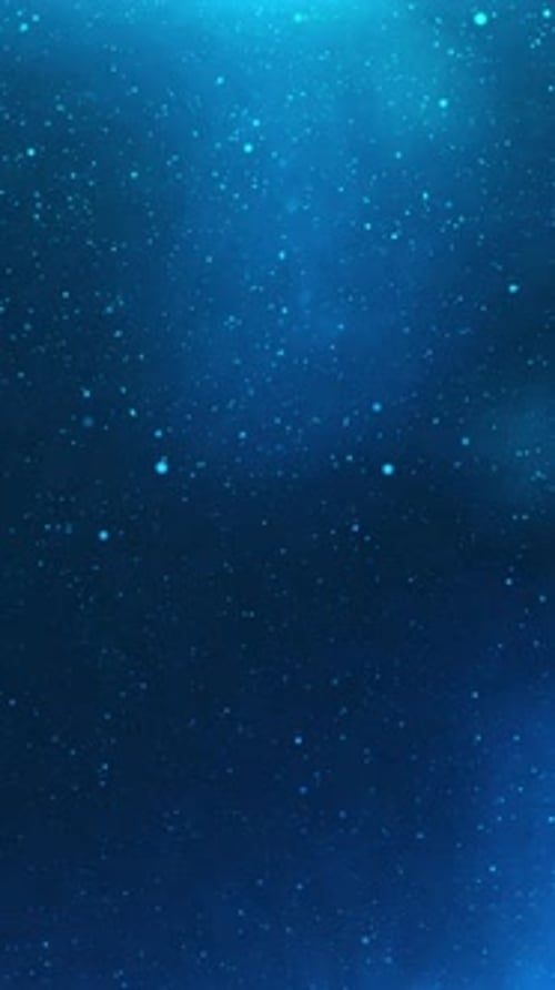 Abstract Blue Dust Particles Motion Background