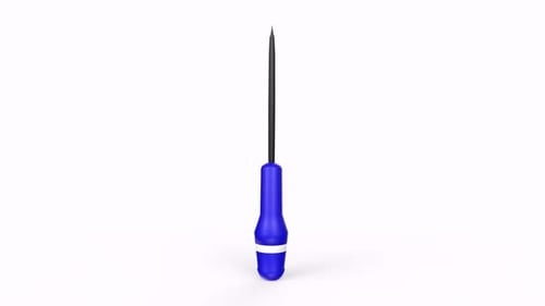 Screwdriver 3d object rotating loop