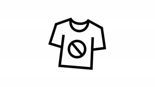 tshirt line icon animation