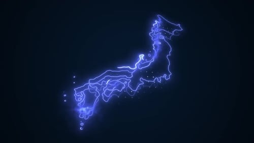 Electric Neon Japan Map Reveal