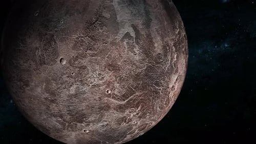 Spinning Realistic 3d Ceres Fictional Panel Space