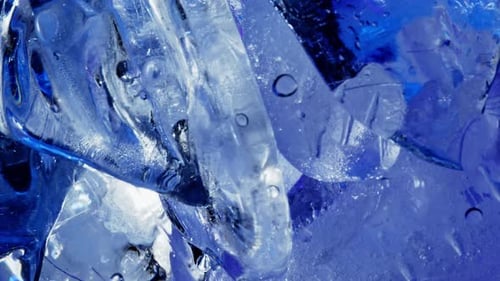 Chilling Elegance Abstract Background with Closeup of Ice Cubes