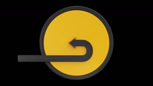 3D S-Curve Arrow Path Animation | Alpha Channel