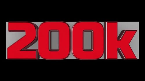 200k 3D TEXT ANIMATION LOOP