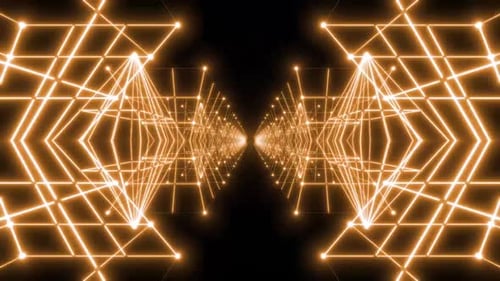 Dynamische orangefarbene Lichttunnelanimation für moderne digitale Projekte