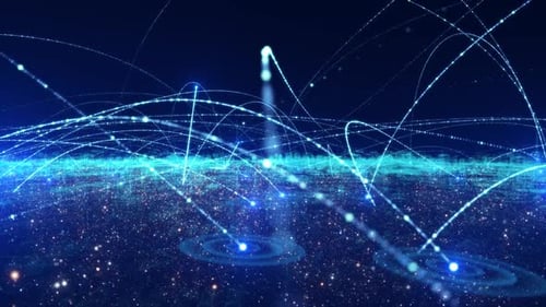 5G Network And Digital Holographic Technology City