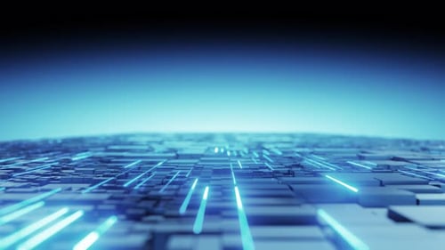 Cube grid texture technology background blue color