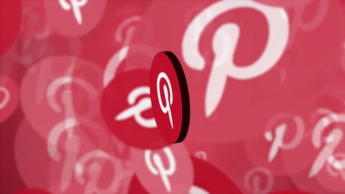 Dynamic 3D Pinterest Logo Spinning Corporate Animation