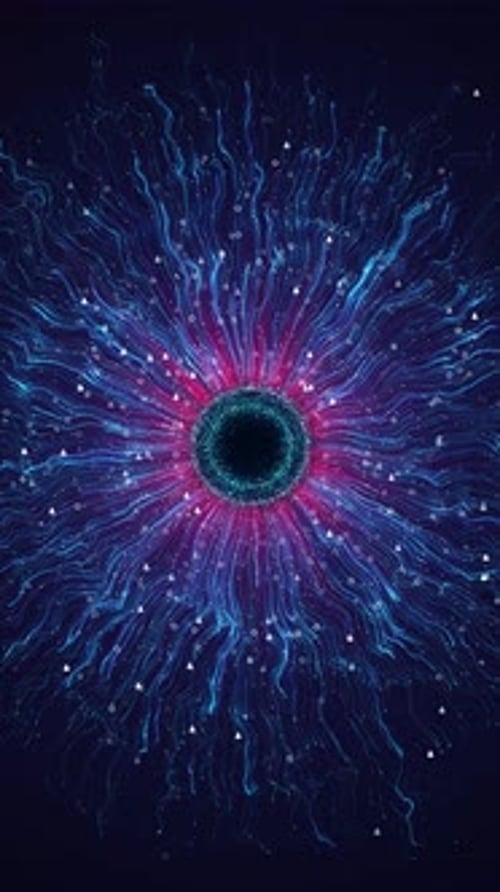 Digital Energy Burst Circular Data Pattern Futuristic Tech Data Burst High Speed Information