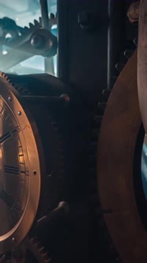 Vertical View Of Clockwork