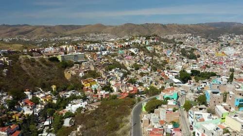 High Aerial View Above Guanajuato, Mexico