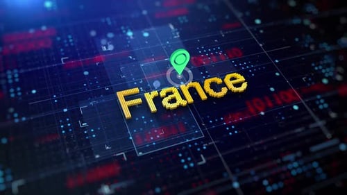 Pixelated Name Of The Country France