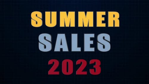 3D Animated Summer Sales Text Reveal