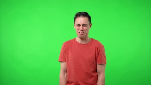 Man Crying Desperately