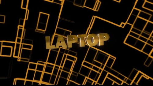Laptop Technology Word With Background