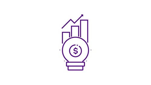 Flat Design Business Growth Icon Animation