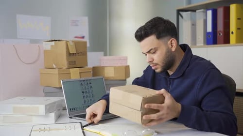 E-commerce specialist in his office.