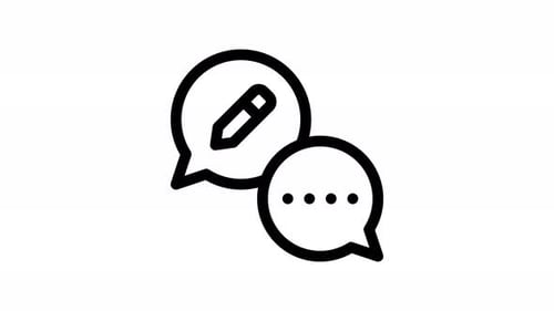 Animated Chat Bubbles with Edit and Typing Icons