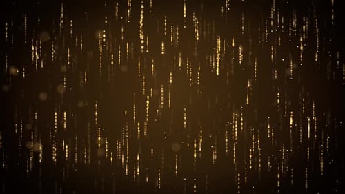 Abstract Golden Shimmering Particles Falling Background