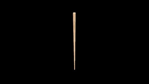 Wooden Chopsticks on Black Background
