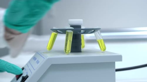 Laboratory Research with Centrifuge and Vials