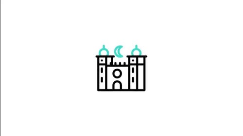 Minimalist Animated Line Art Landmark Icon