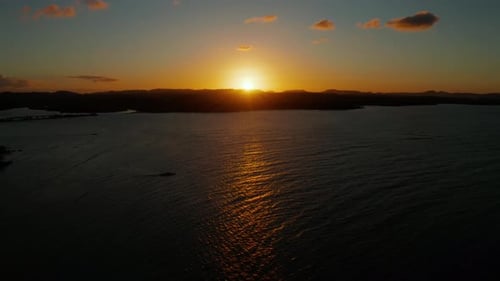 Colorful Sunset Over Tropical Island