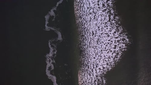 Abstract Top Down Ocean Waves in Sunset