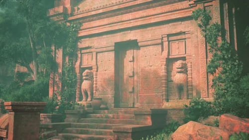 Stone Building Adorned With Statues
