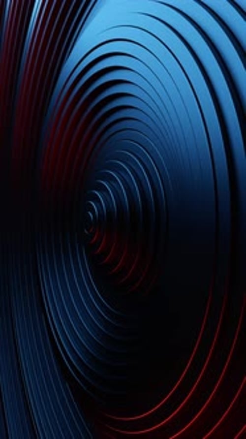 Blue and red background with circular design in the center. Vertical looped animation