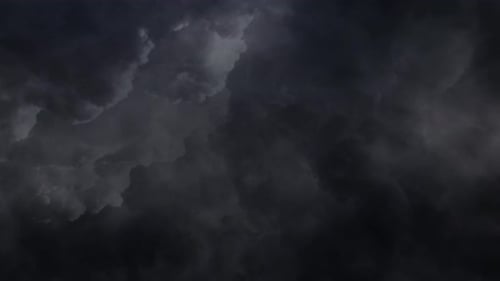 Dark Ominous Storm Clouds Aerial Footage