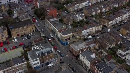 UK city skyline - Population density in London England - north london apartments