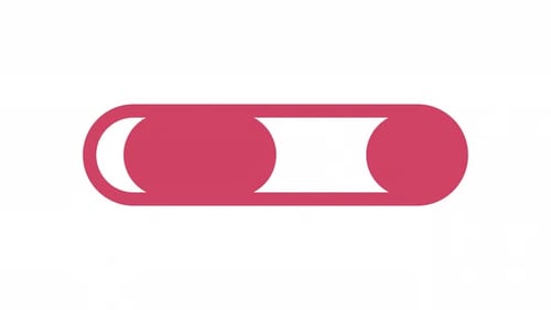 Animation de chargement 2D de bulles en mouvement dans un rectangle arrondi